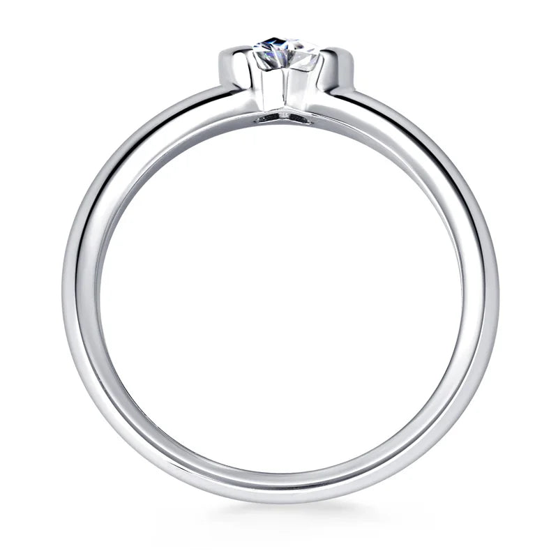 Elysia Heart Moissanite Engagement Ring