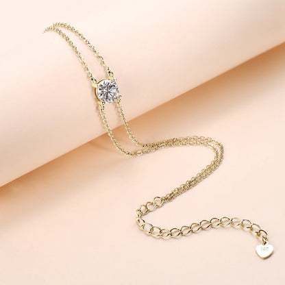 Elysian Dual Chain Moissanite Bracelet