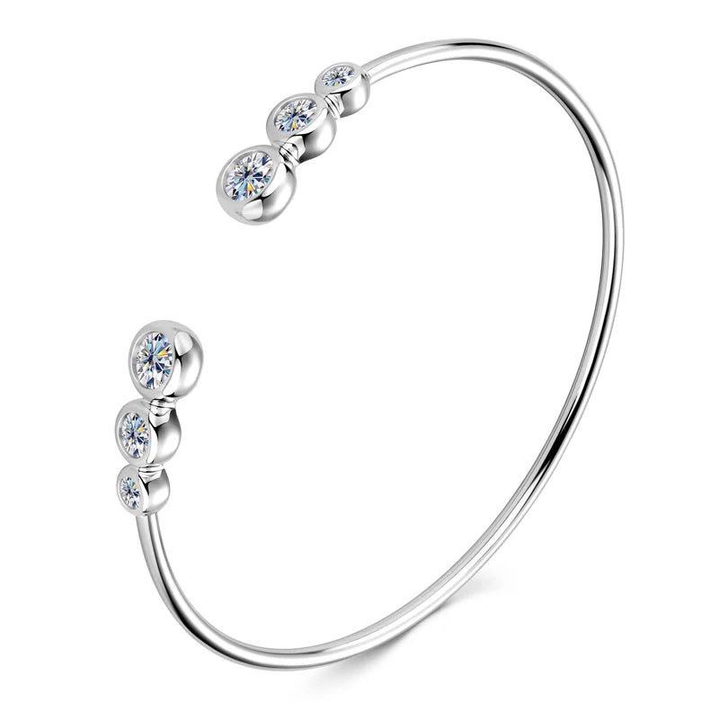Seyra Moissanite Gradient Bangle Bracelet
