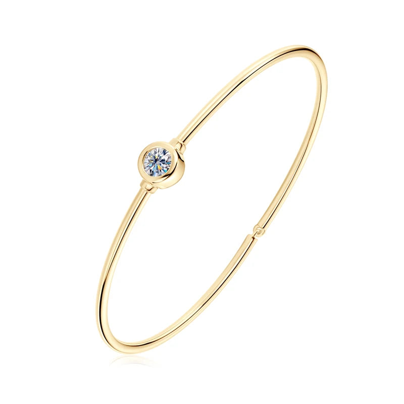 Aurelle Twinstone Moissanite Cuff Bangle