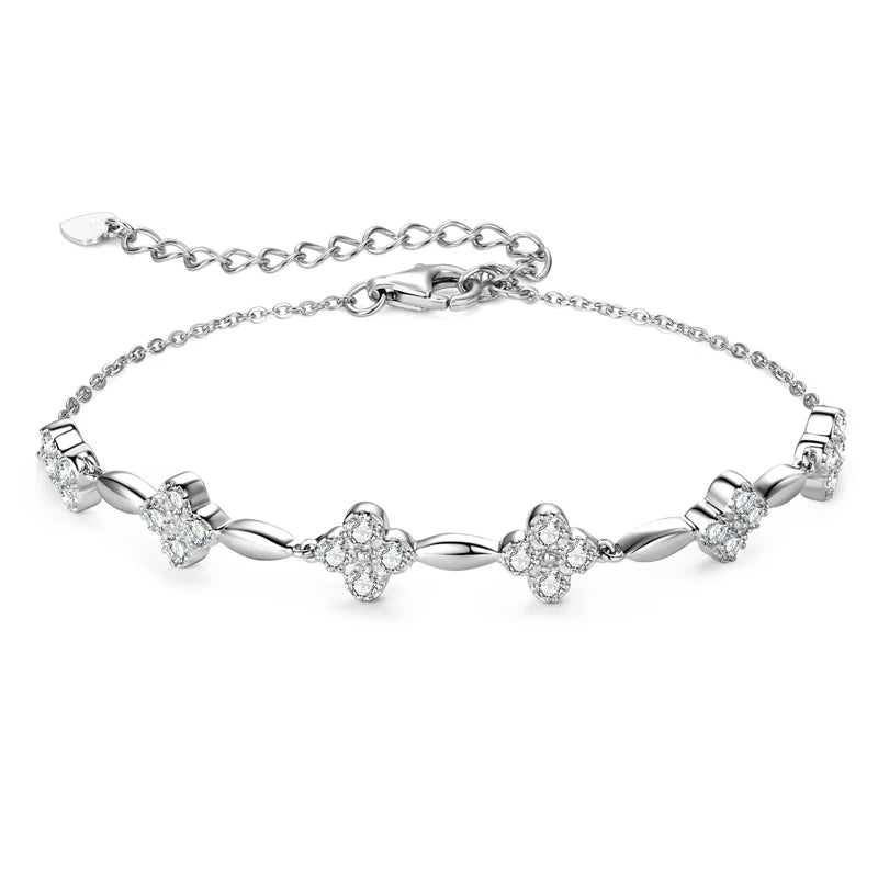 Solene Floral Moissanite Bracelet