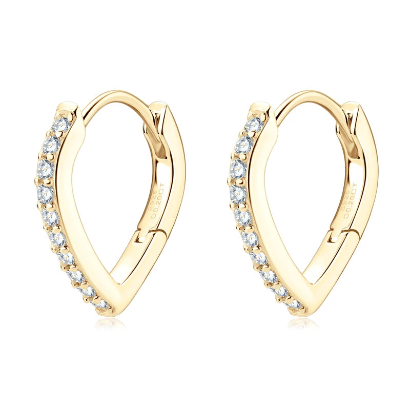 Infinity Twist Moissanite Hoop Earrings