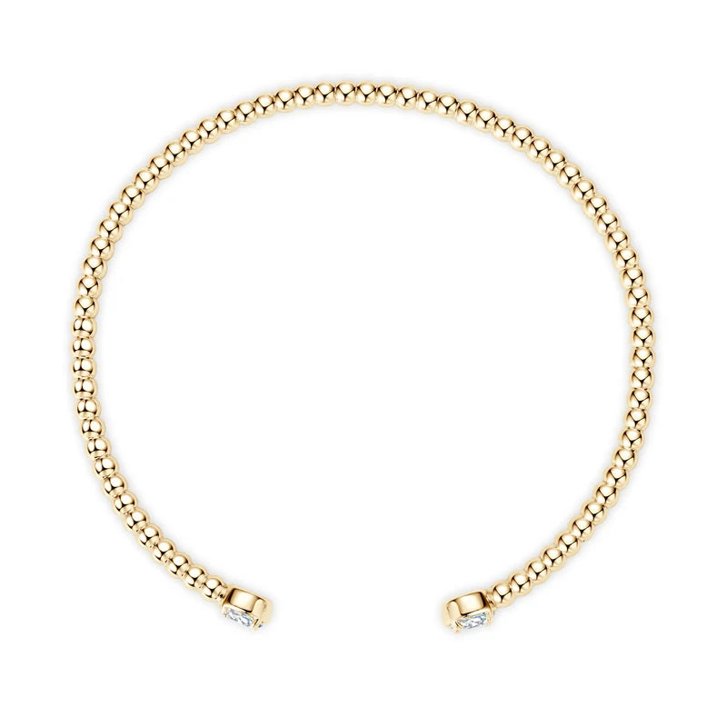 Lucent Embrace Dual Moissanite Bangle