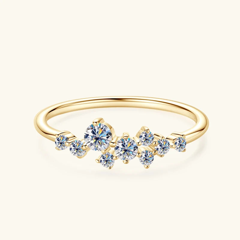 Velina Round-Cut Moissanite Promise Ring
