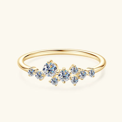 Velina Round-Cut Moissanite Promise Ring