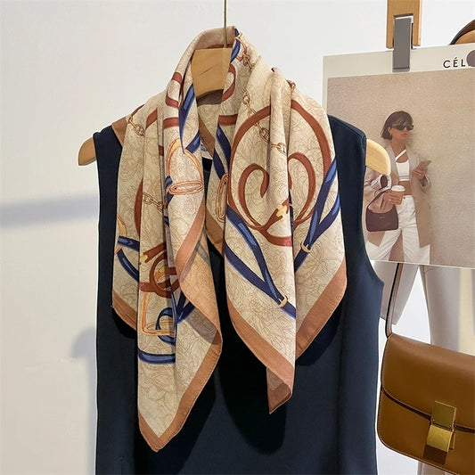 Miraveaux Silk Illusion Square Scarf
