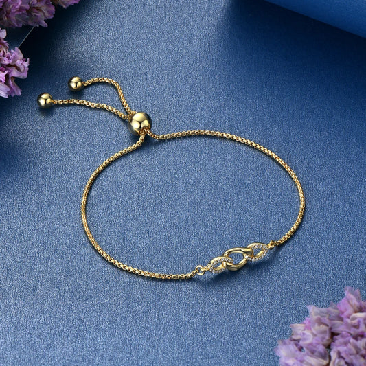 Moissanite Elegance Infinity Link Bracelet