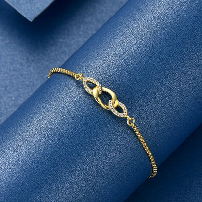 Moissanite Elegance Infinity Link Bracelet