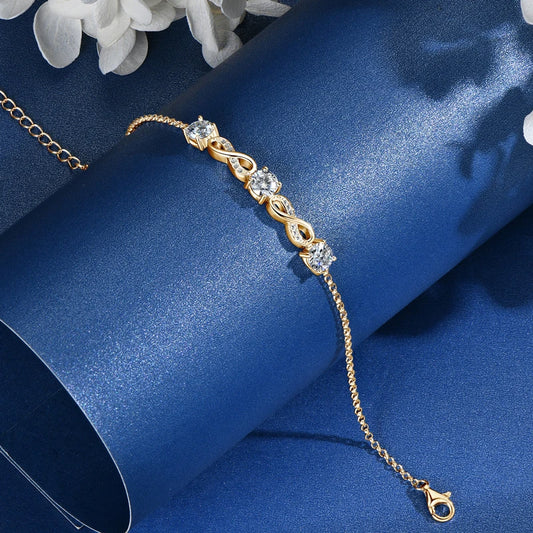 Radiant Embrace Infinity Moissanite Bracelet