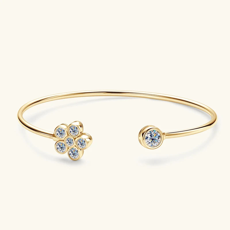 Vérienne Twin Moissanite Cuff Bangle