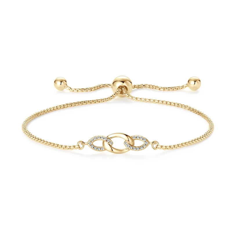 Moissanite Elegance Infinity Link Bracelet