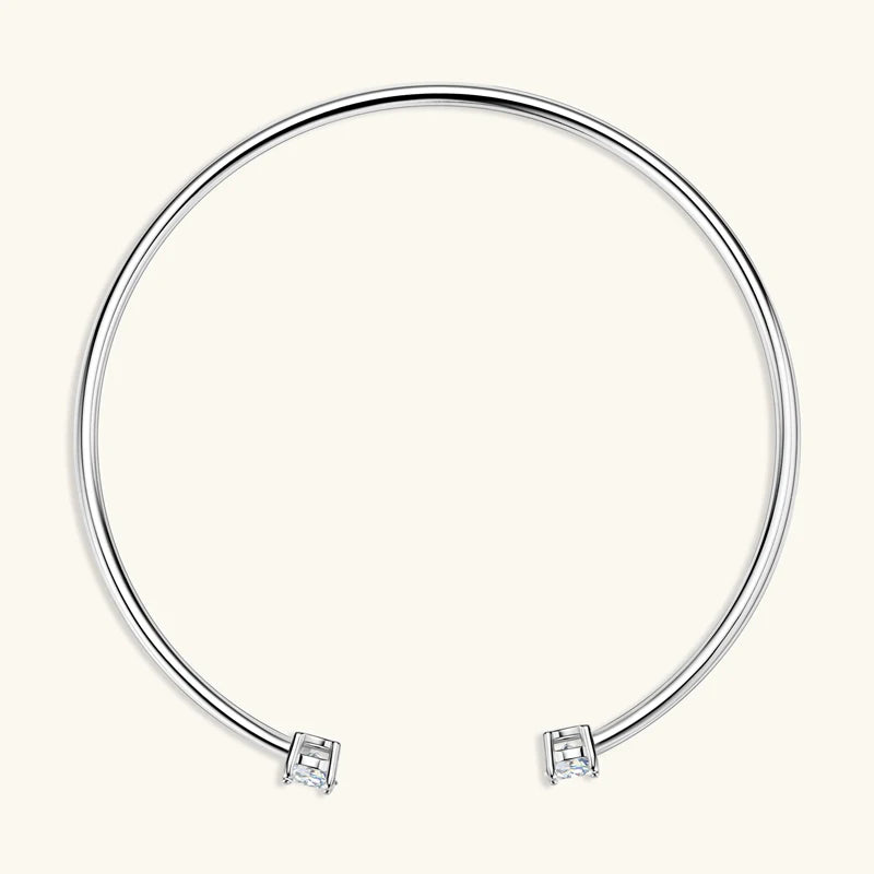 Vérienne Twin Moissanite Cuff Bangle