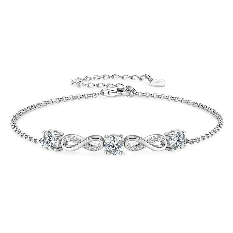 Radiant Embrace Infinity Moissanite Bracelet