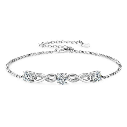 Radiant Embrace Infinity Moissanite Bracelet