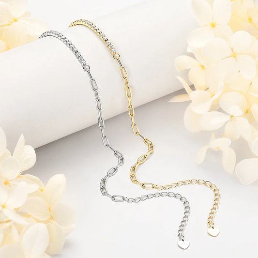 Sterling Moissanite Cuban Chain Bracelet