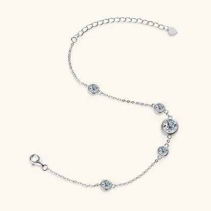 Infinity Radiance Triple Moissanite Bracelet