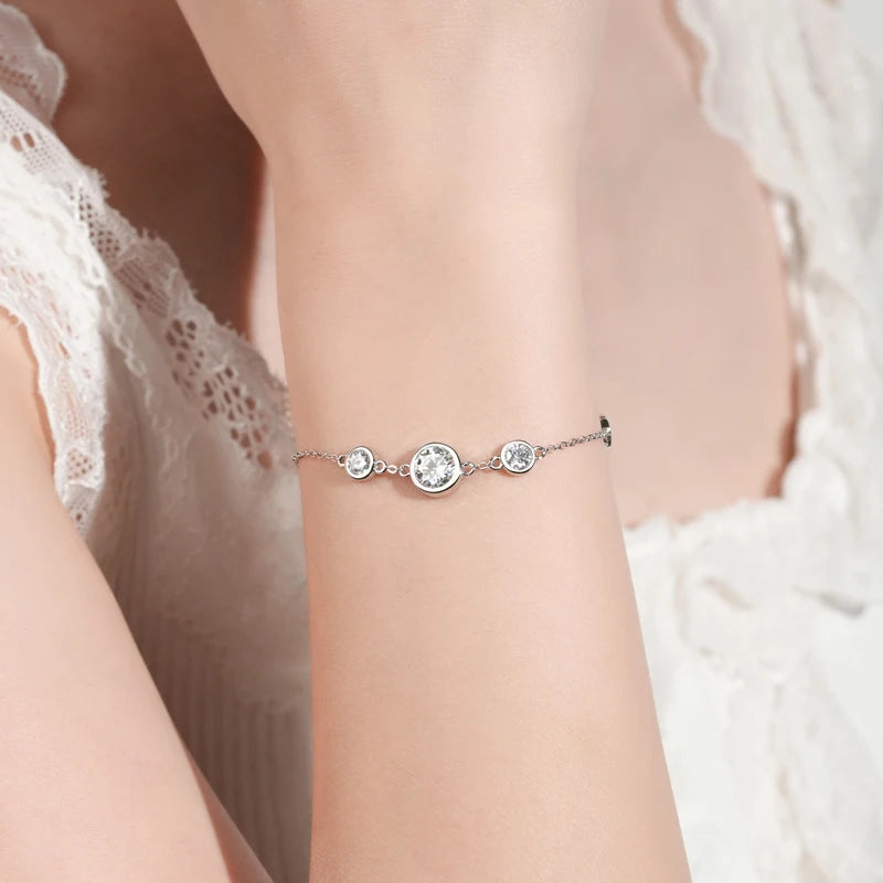 Infinity Radiance Triple Moissanite Bracelet