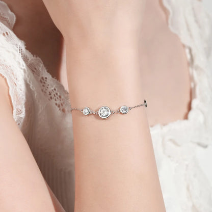 Infinity Radiance Triple Moissanite Bracelet