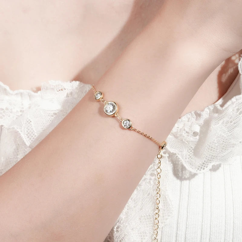 Infinity Radiance Triple Moissanite Bracelet