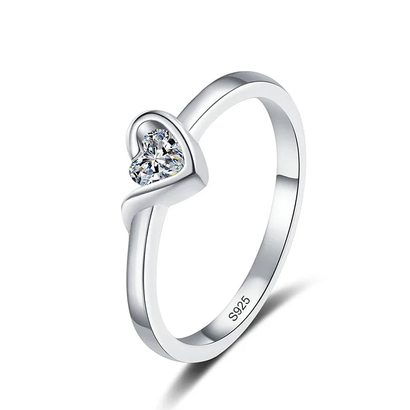 Heart Spark Moissanite Ring