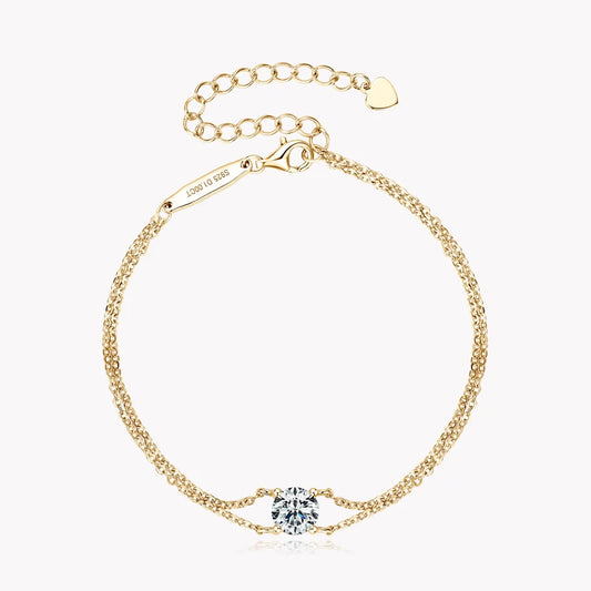 Elysian Dual Chain Moissanite Bracelet
