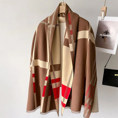Valériane Luxe Striped Winter Shawl