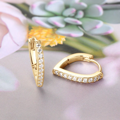 Infinity Twist Moissanite Hoop Earrings