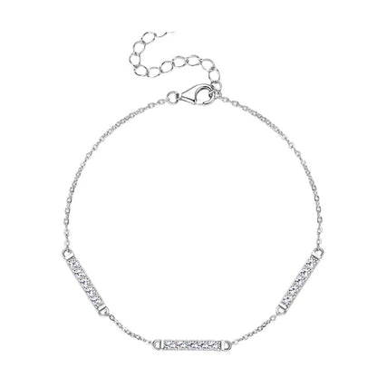 Radiant Bar Moissanite Chain Bracelet