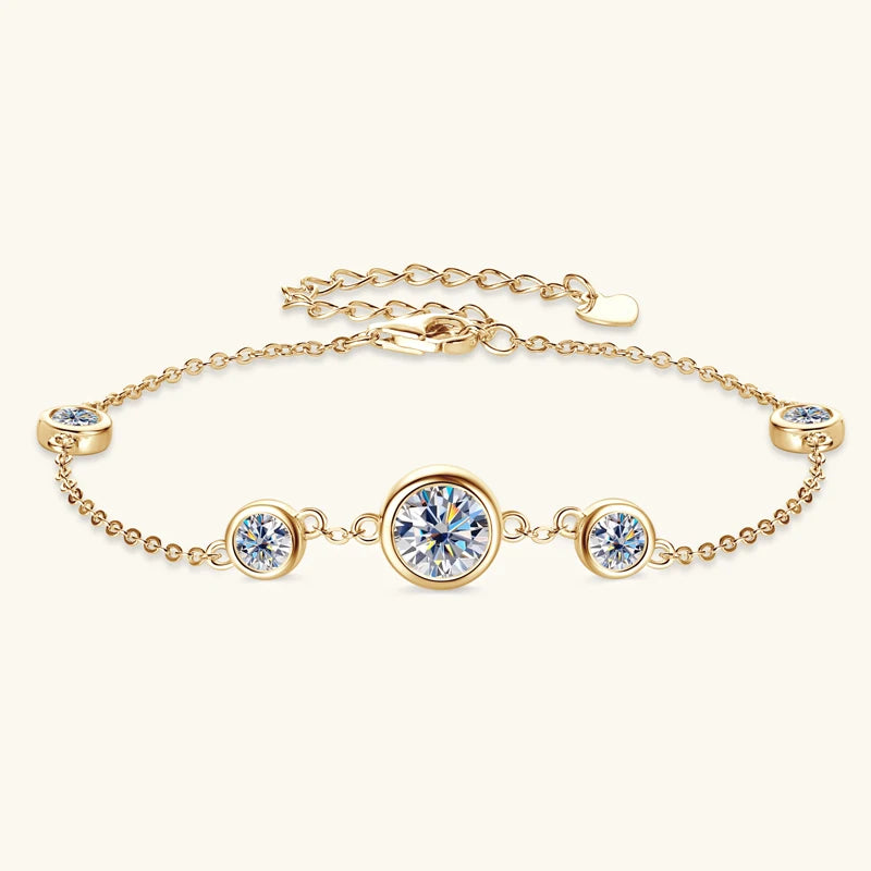 Infinity Radiance Triple Moissanite Bracelet
