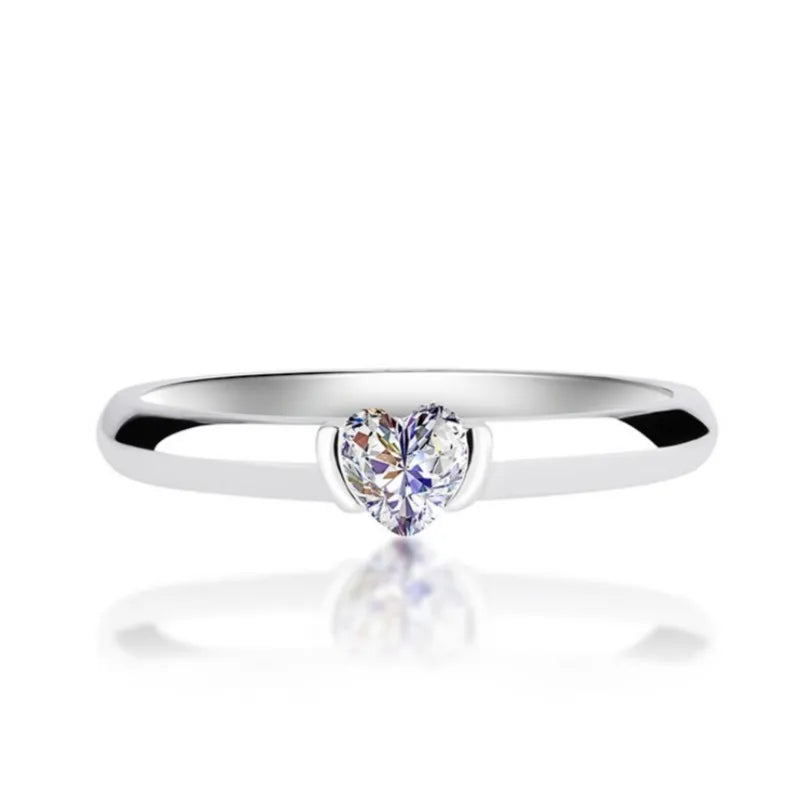 Elysia Heart Moissanite Engagement Ring