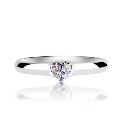 Elysia Heart Moissanite Engagement Ring
