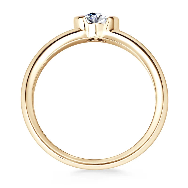 Elysia Heart Moissanite Engagement Ring