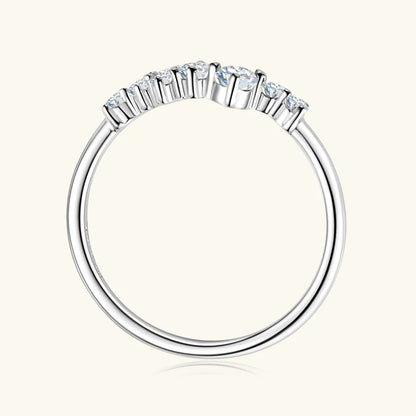 Velina Round-Cut Moissanite Promise Ring