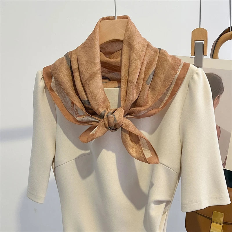 Miraveaux Silk Illusion Square Scarf