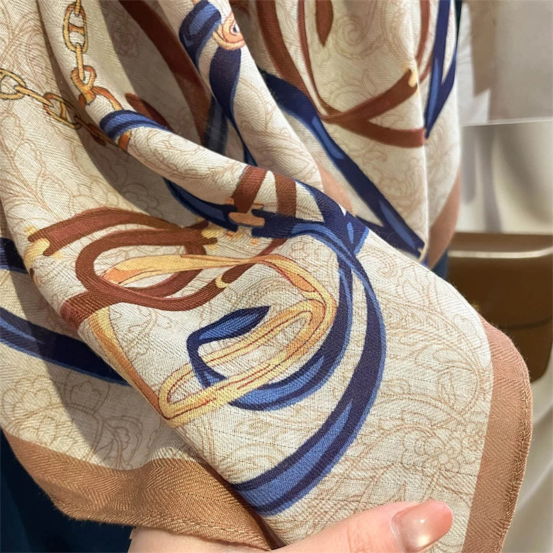 Miraveaux Silk Illusion Square Scarf