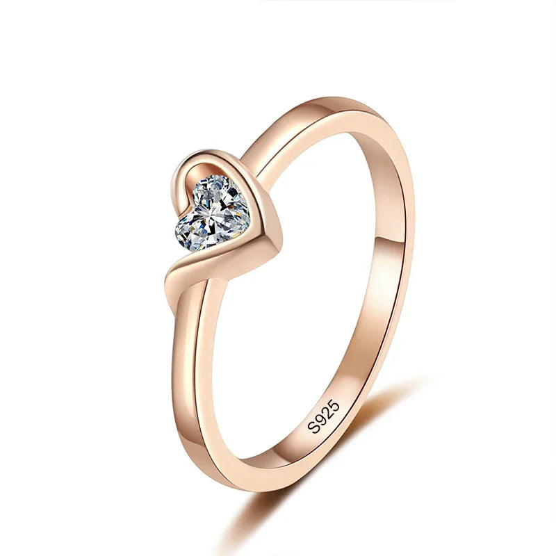 Heart Spark Moissanite Ring