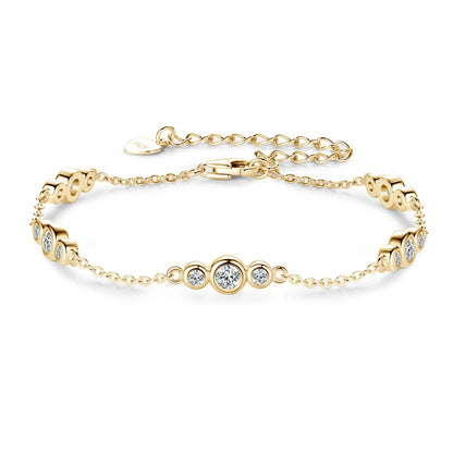 Infinity Radiance Triple Moissanite Bracelet