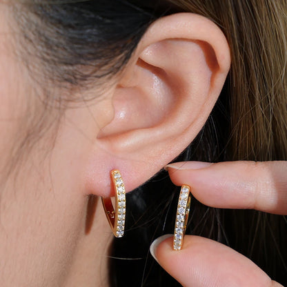 Infinity Twist Moissanite Hoop Earrings