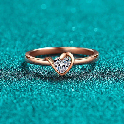 Heart Spark Moissanite Ring