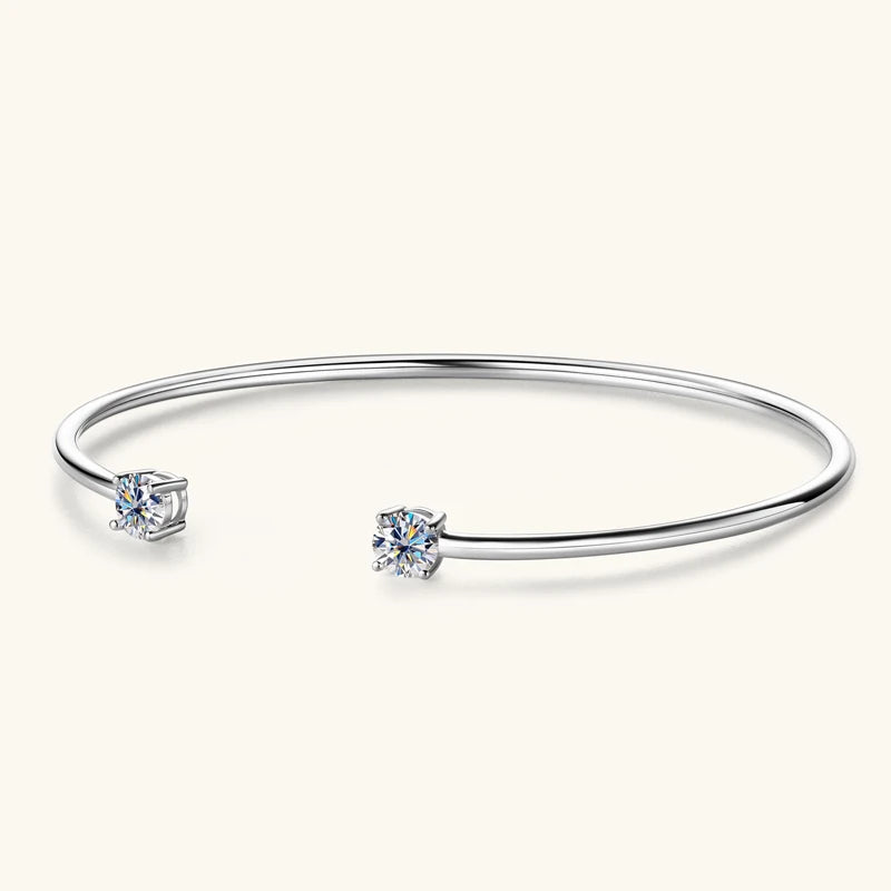 Vérienne Twin Moissanite Cuff Bangle