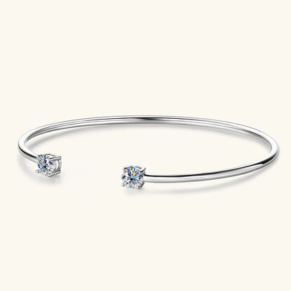 Vérienne Twin Moissanite Cuff Bangle