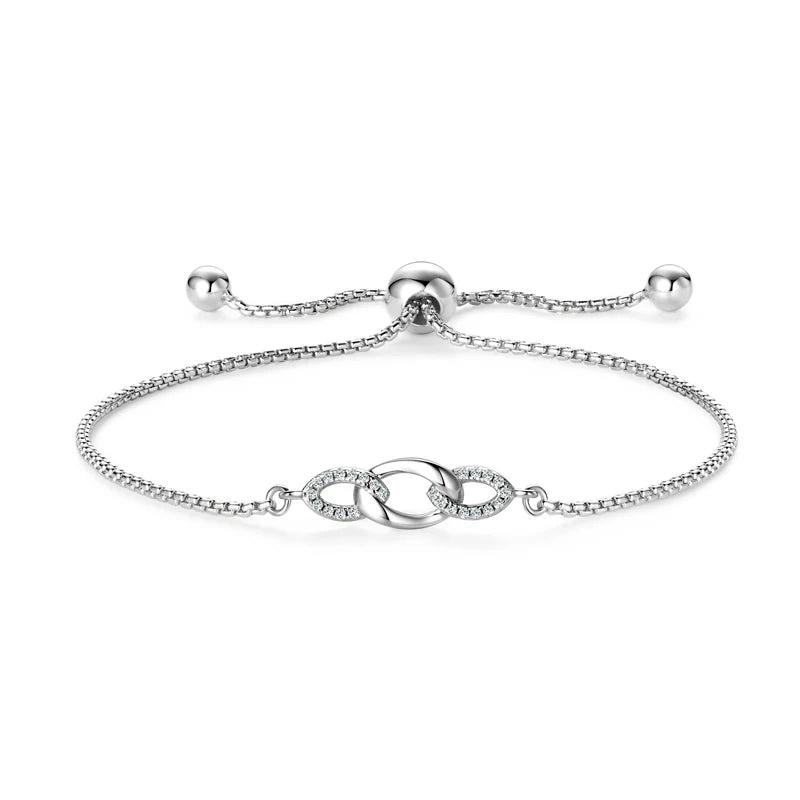 Moissanite Elegance Infinity Link Bracelet