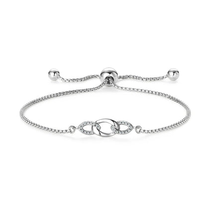 Moissanite Elegance Infinity Link Bracelet
