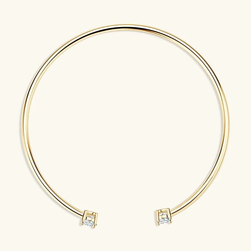 Vérienne Twin Moissanite Cuff Bangle