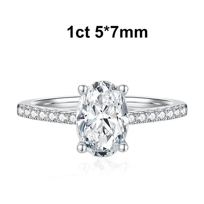 Moissanite Oval Statement Bridal Ring