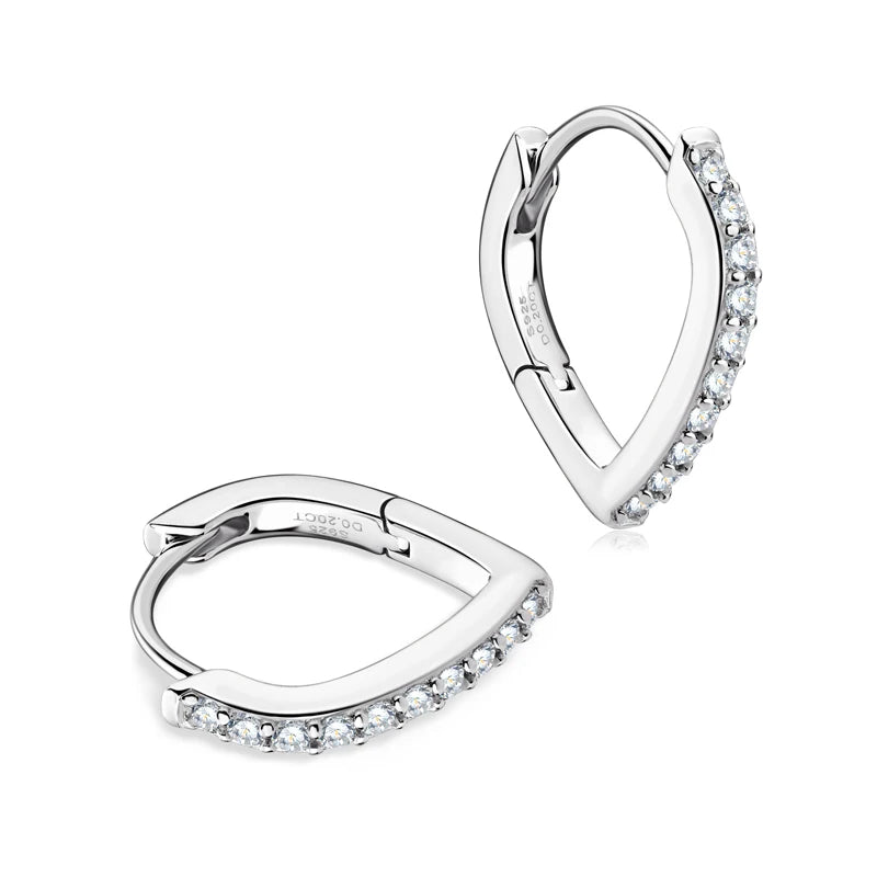 Infinity Twist Moissanite Hoop Earrings