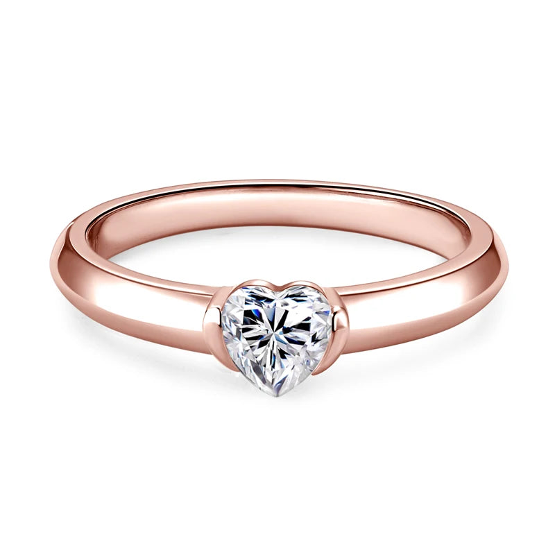 Elysia Heart Moissanite Engagement Ring