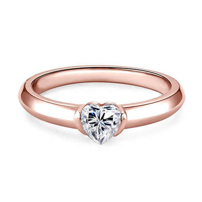 Elysia Heart Moissanite Engagement Ring