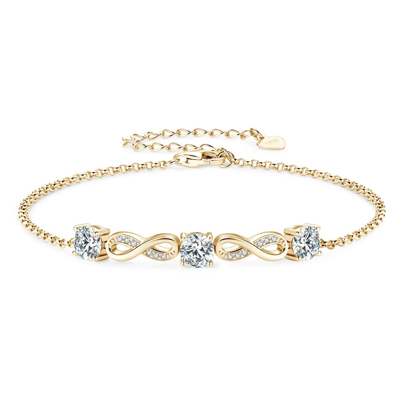 Radiant Embrace Infinity Moissanite Bracelet