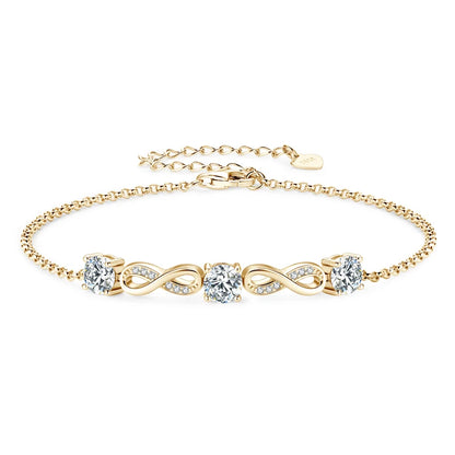 Radiant Embrace Infinity Moissanite Bracelet